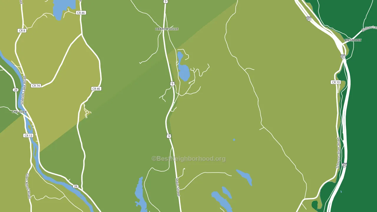 Darrowsville, NY block-group voter-turnout map