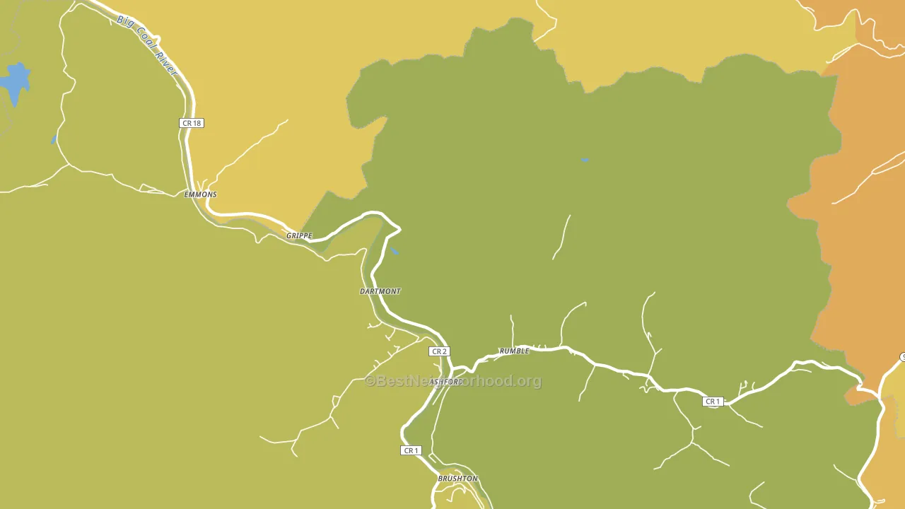 Dartmont, WV block-group voter-turnout map