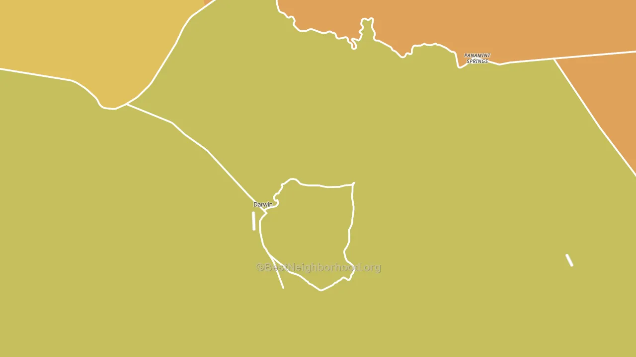 Darwin, CA block-group voter-turnout map