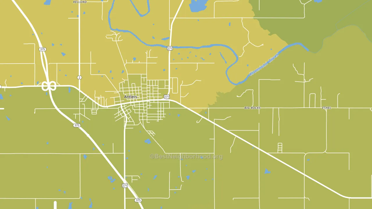 Darwin, OK block-group voter-turnout map