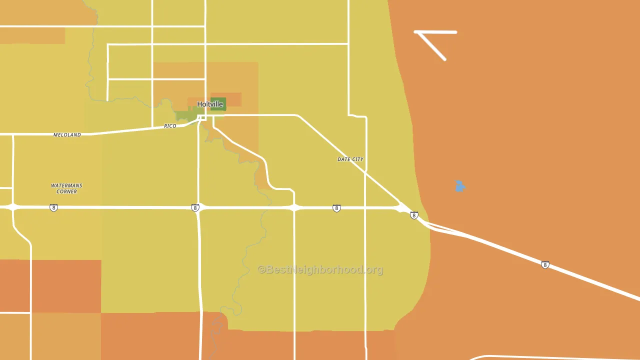 Date City, CA block-group voter-turnout map
