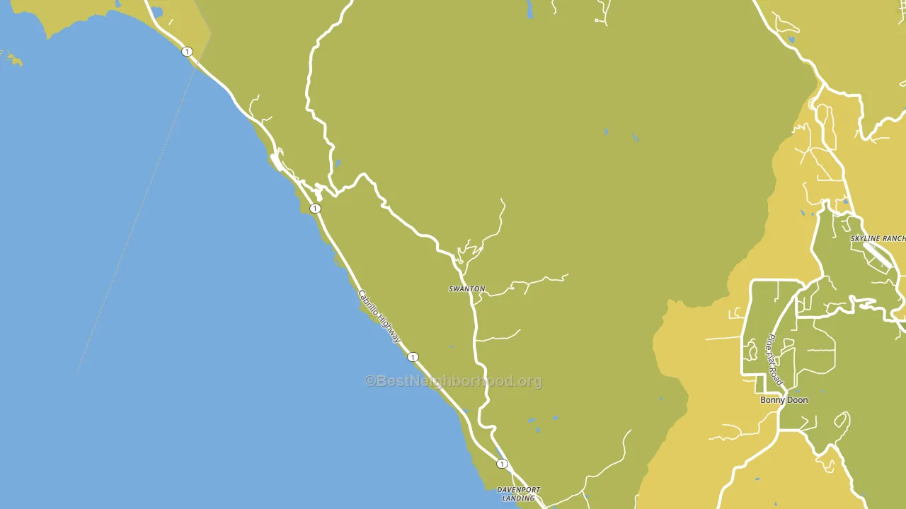 Davenport, CA block-group voter-turnout map