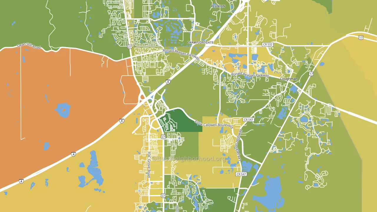 Davenport, FL block-group voter-turnout map