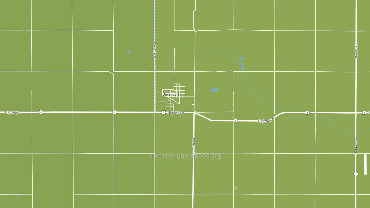 Davenport, NE block-group voter-turnout map