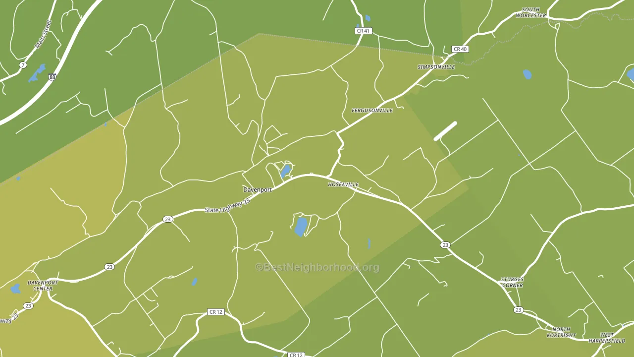 Davenport, NY block-group voter-turnout map