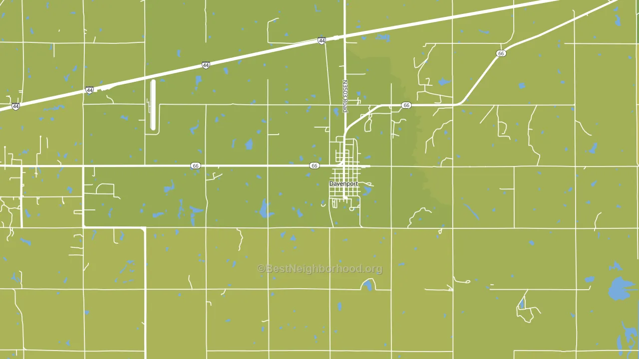 Davenport, OK block-group voter-turnout map