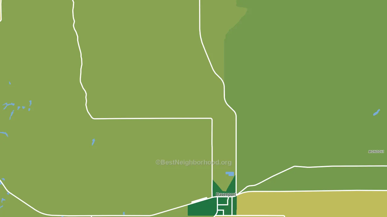 Davenport, WA block-group voter-turnout map