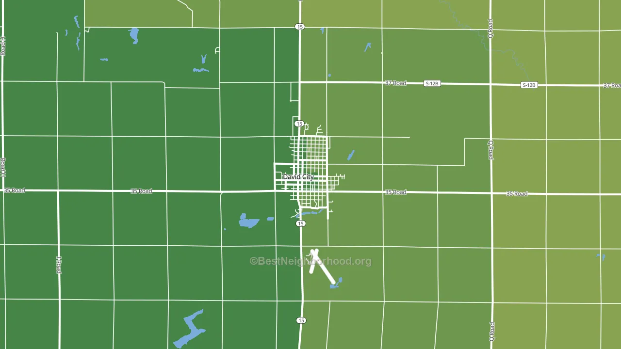 David City, NE block-group voter-turnout map