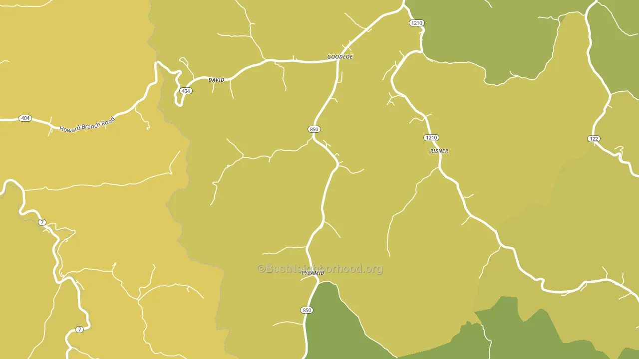 David, KY block-group voter-turnout map