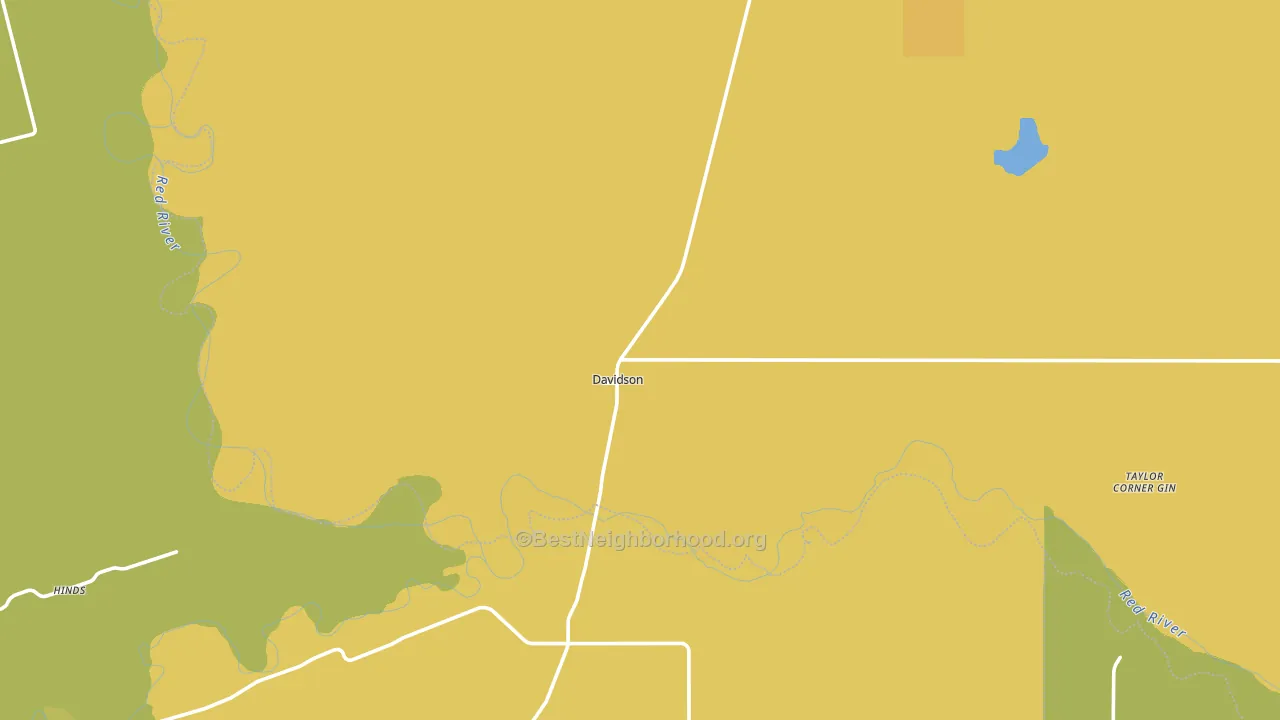Davidson, OK block-group voter-turnout map