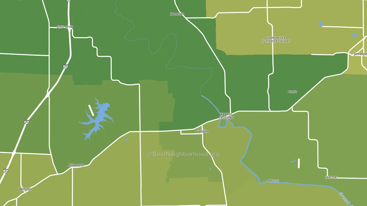 Daviess County, MO block-group voter-turnout map