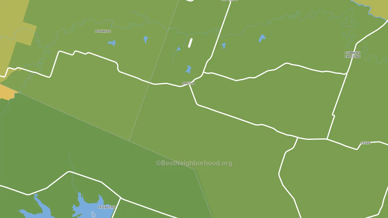 Davilla, TX block-group voter-turnout map