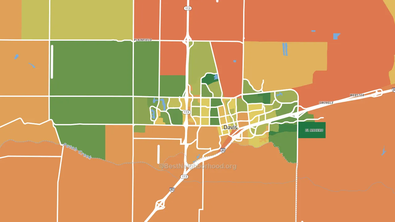 Davis, CA block-group voter-turnout map