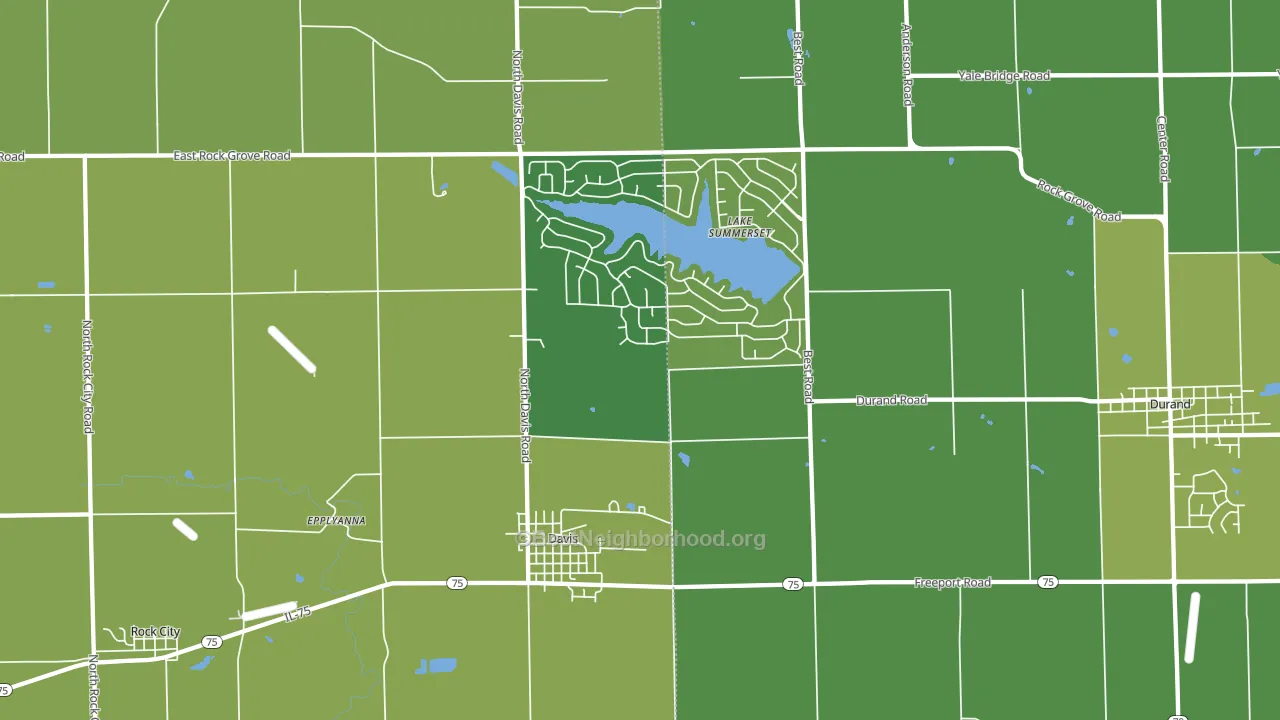 Davis, IL block-group voter-turnout map