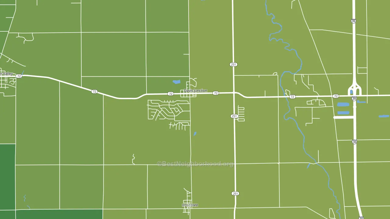 Davis Junction, IL block-group voter-turnout map