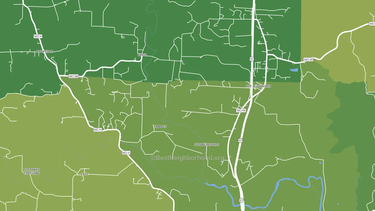 Davis, MO block-group voter-turnout map