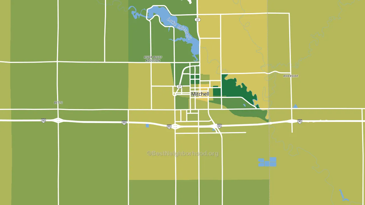 Davison County, SD block-group voter-turnout map