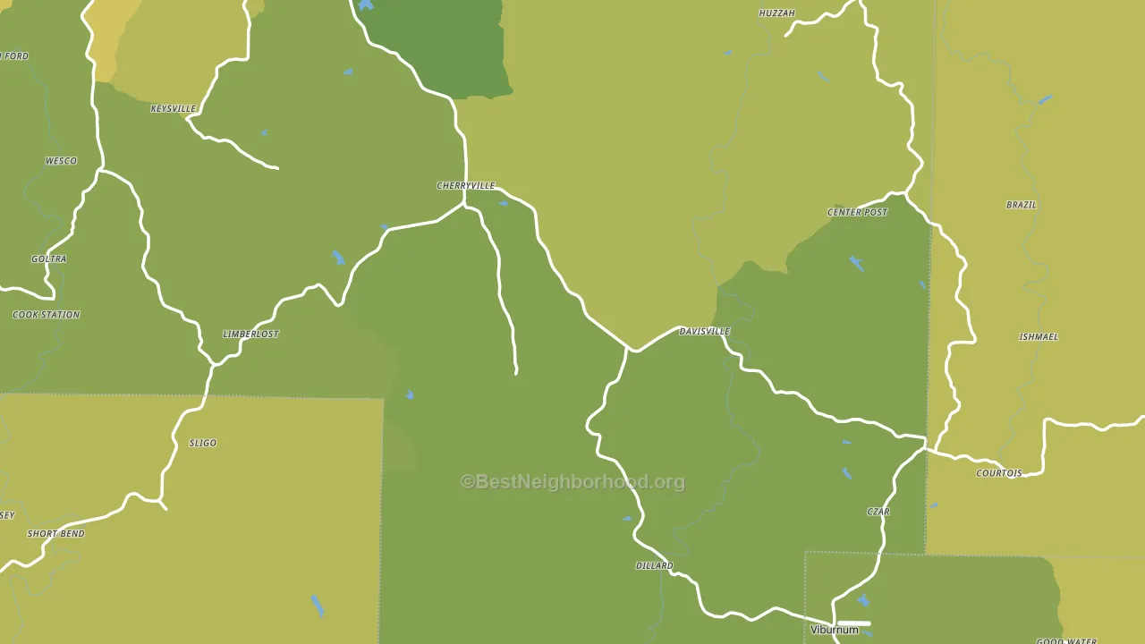 Davisville, MO block-group voter-turnout map