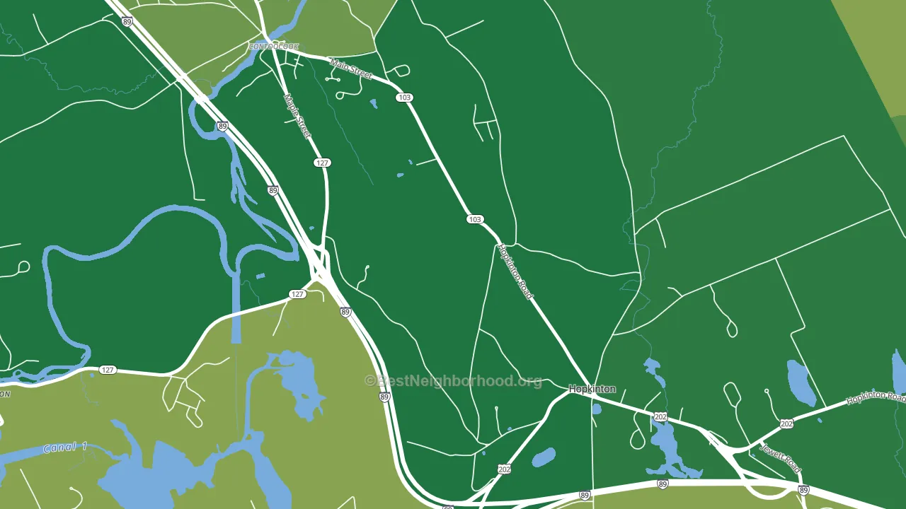 Davisville, NH block-group voter-turnout map