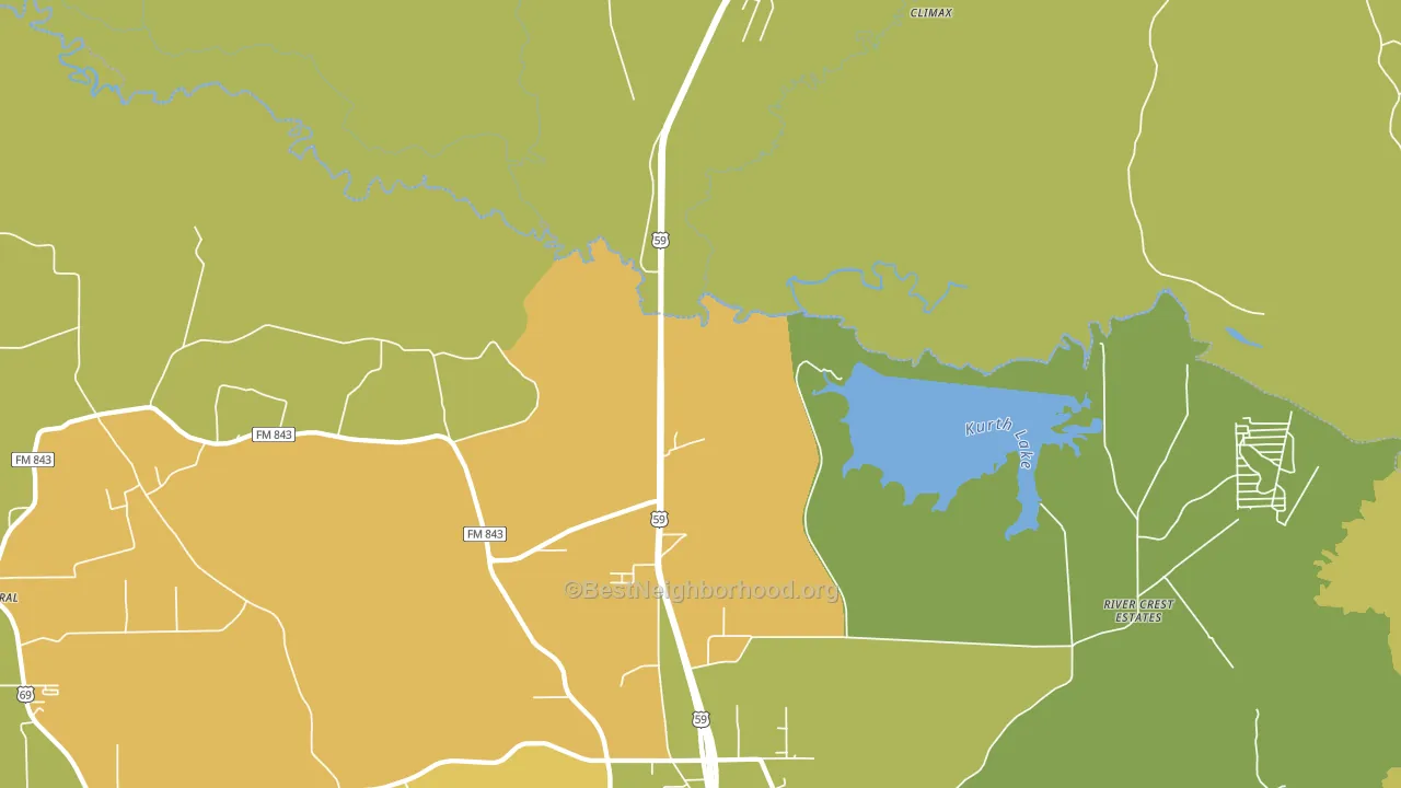 Davisville, TX block-group voter-turnout map