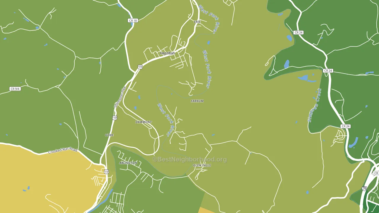 Dawmont, WV block-group voter-turnout map