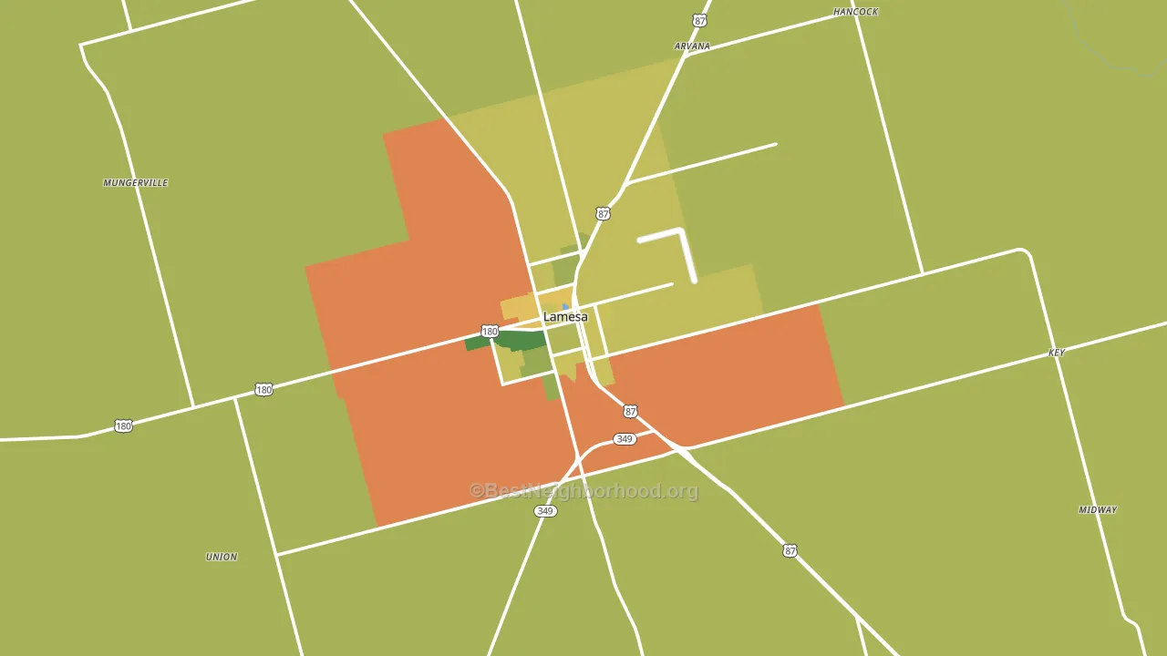 Dawson County, TX block-group voter-turnout map