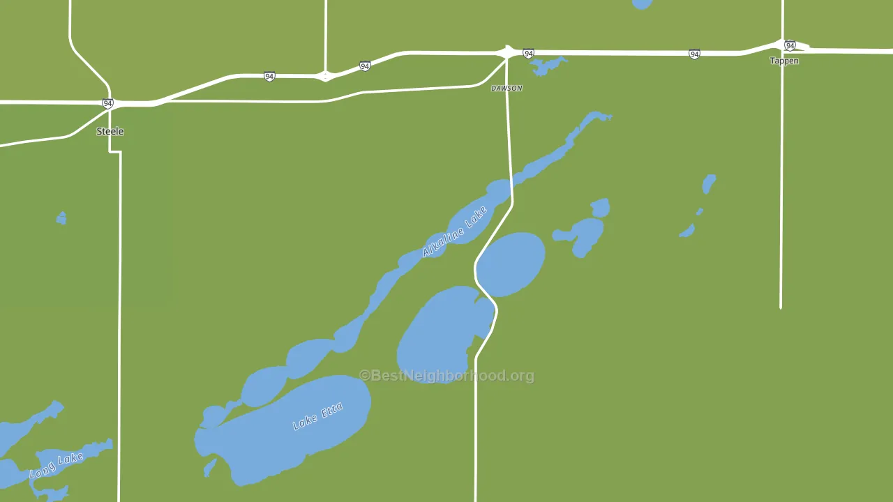Dawson, ND block-group voter-turnout map