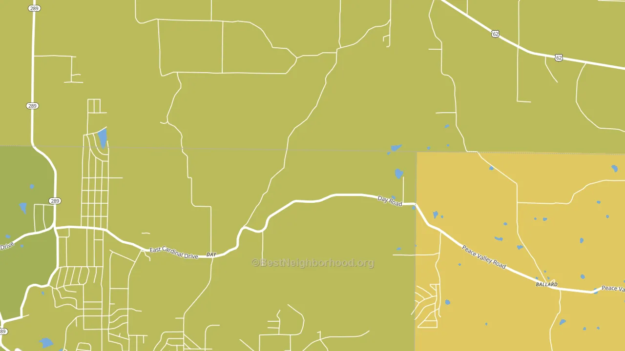 Day, AR block-group voter-turnout map