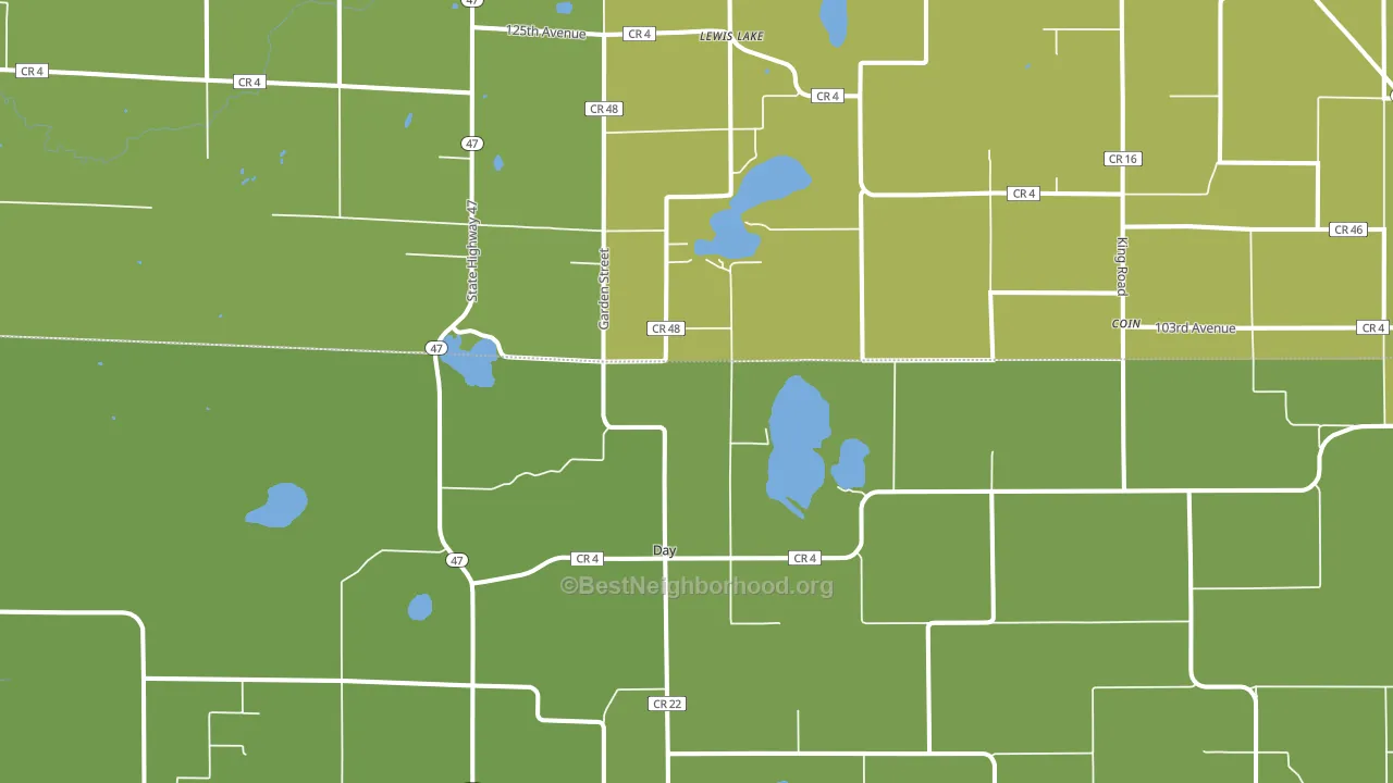 Day, MN block-group voter-turnout map