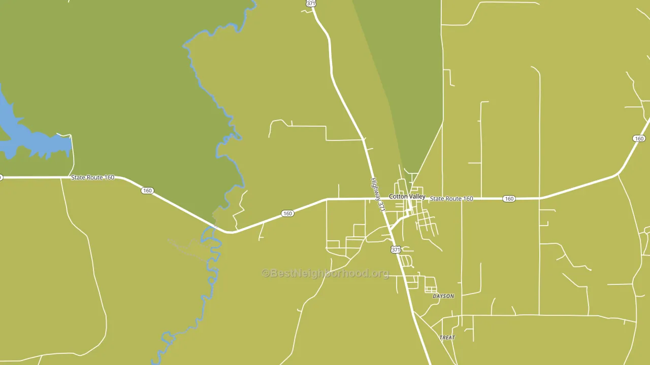 Dayson, LA block-group voter-turnout map