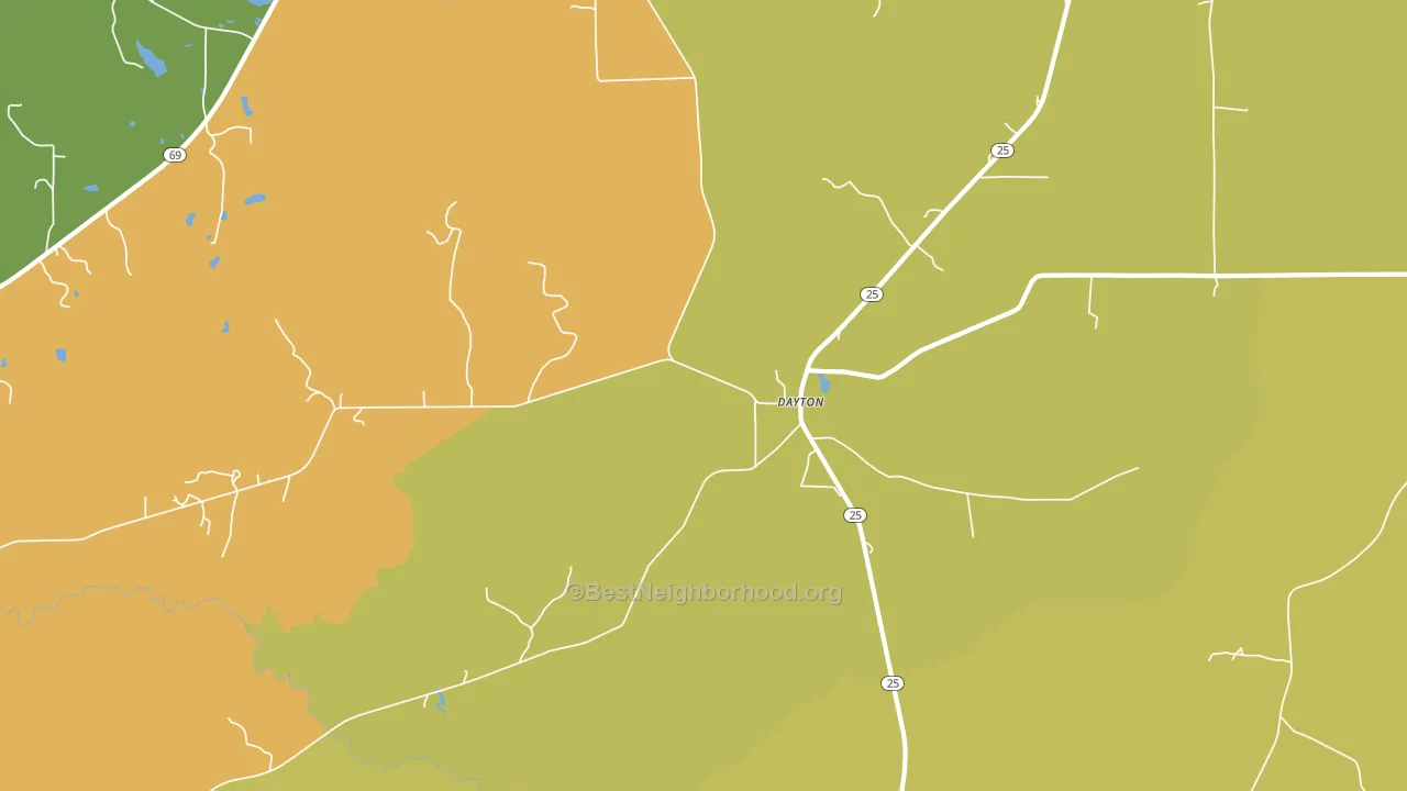 Dayton, AL block-group voter-turnout map