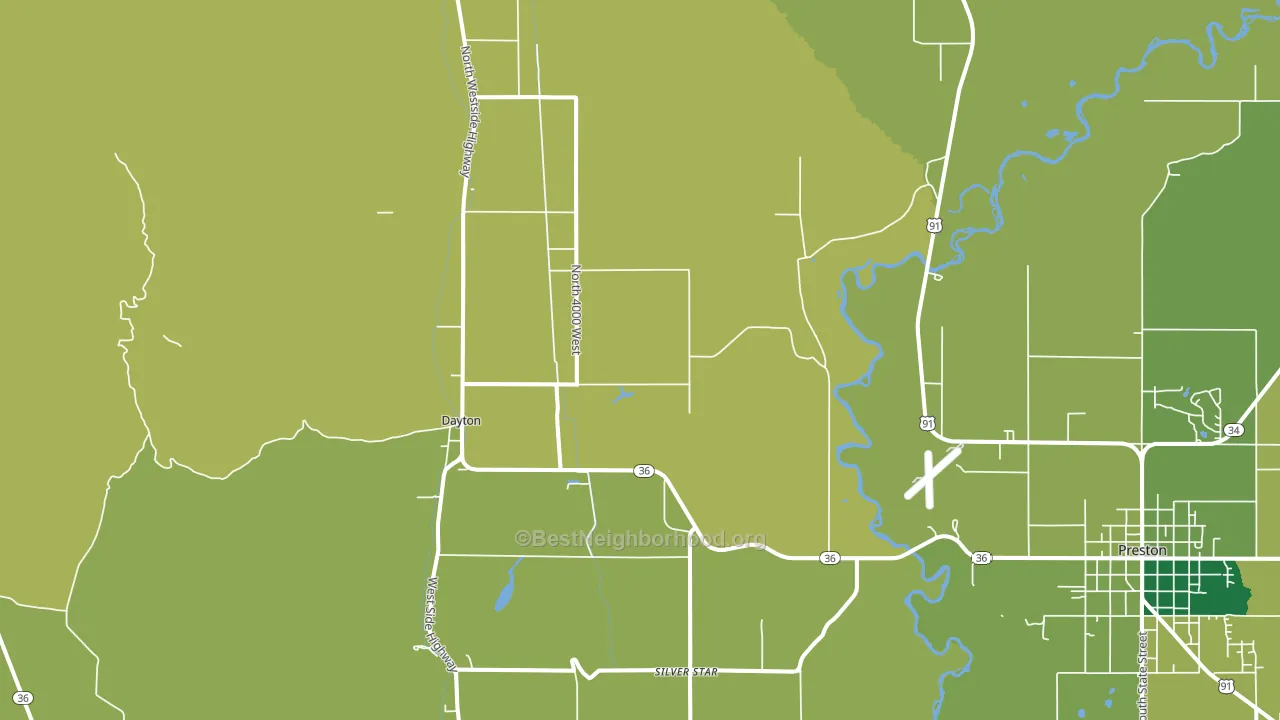 Dayton, ID block-group voter-turnout map