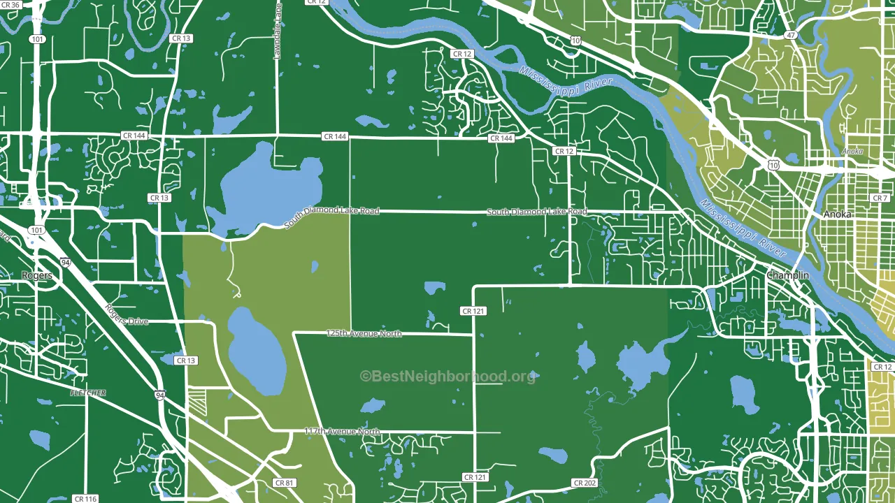 Dayton, MN block-group voter-turnout map