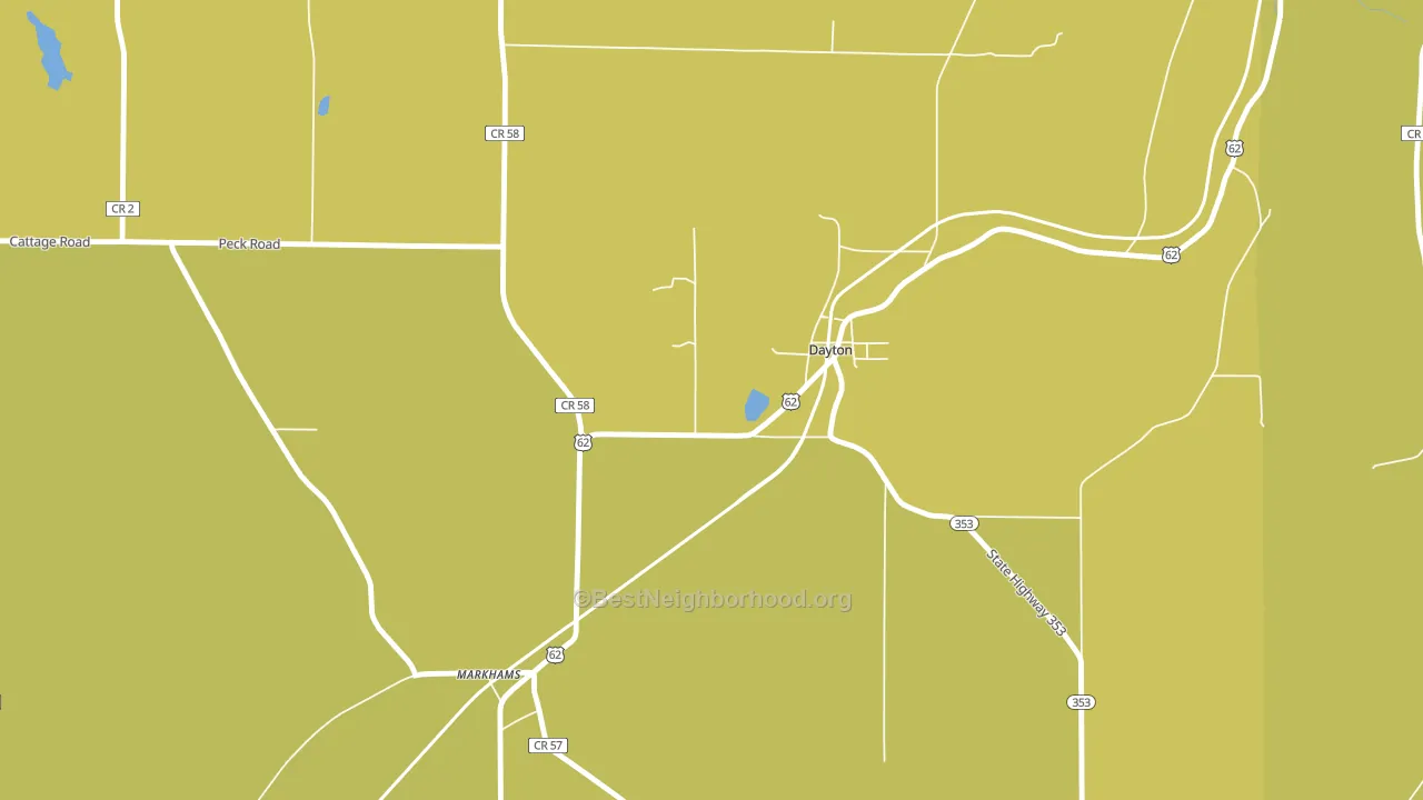 Dayton, NY block-group voter-turnout map