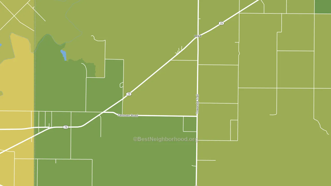Dean, TX block-group voter-turnout map