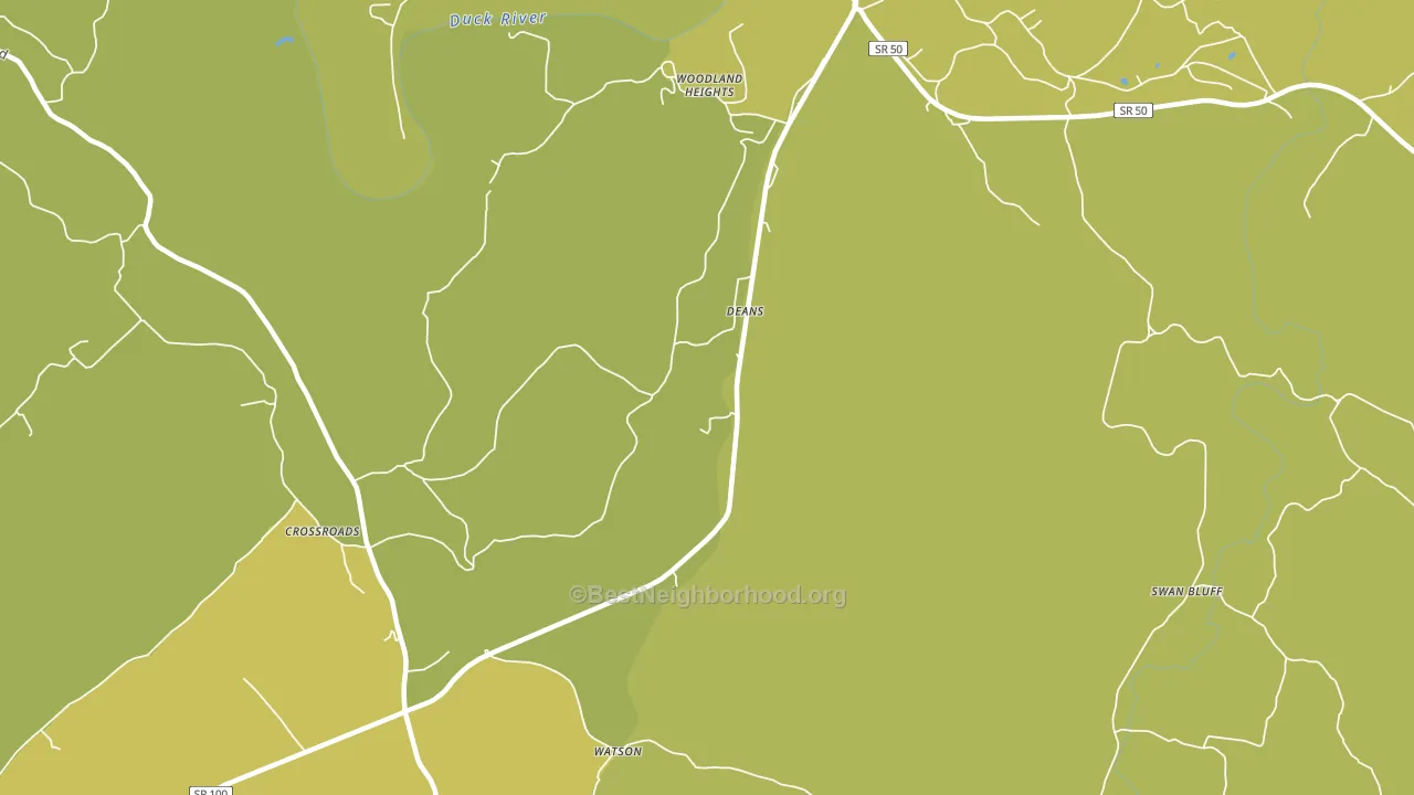 Deans, TN block-group voter-turnout map