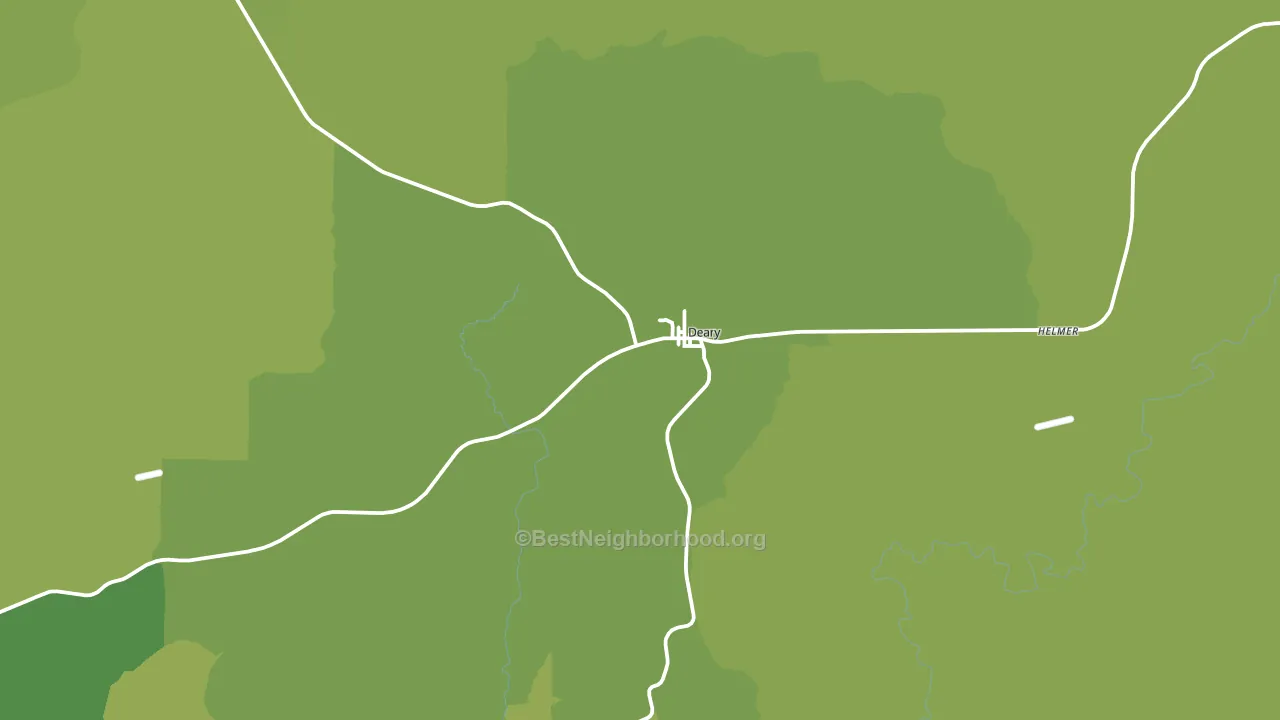 Deary, ID block-group voter-turnout map