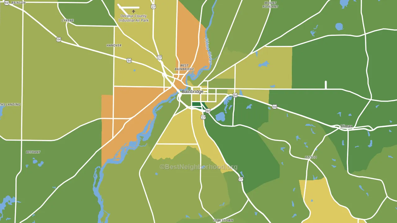 Decatur County, GA block-group voter-turnout map