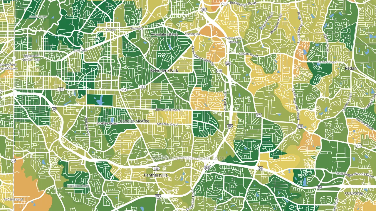 Decatur, GA block-group voter-turnout map