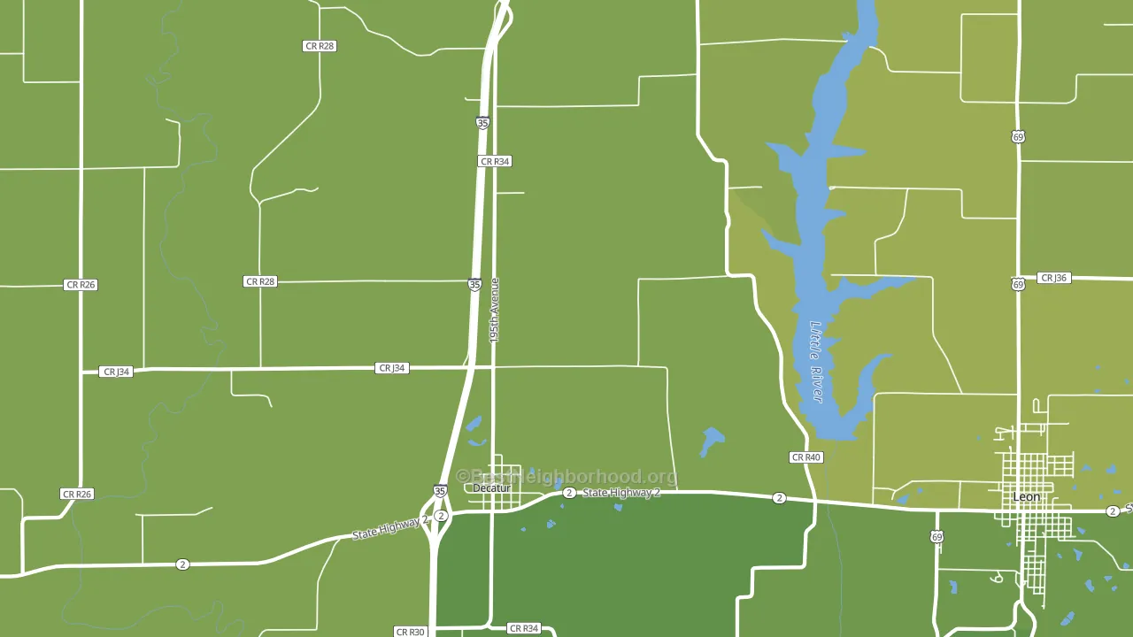 Decatur, IA block-group voter-turnout map