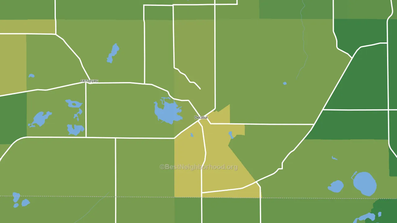 Decatur, MI block-group voter-turnout map