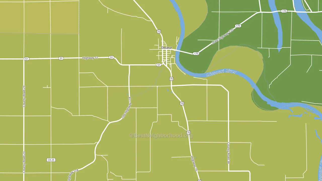 Decatur, NE block-group voter-turnout map