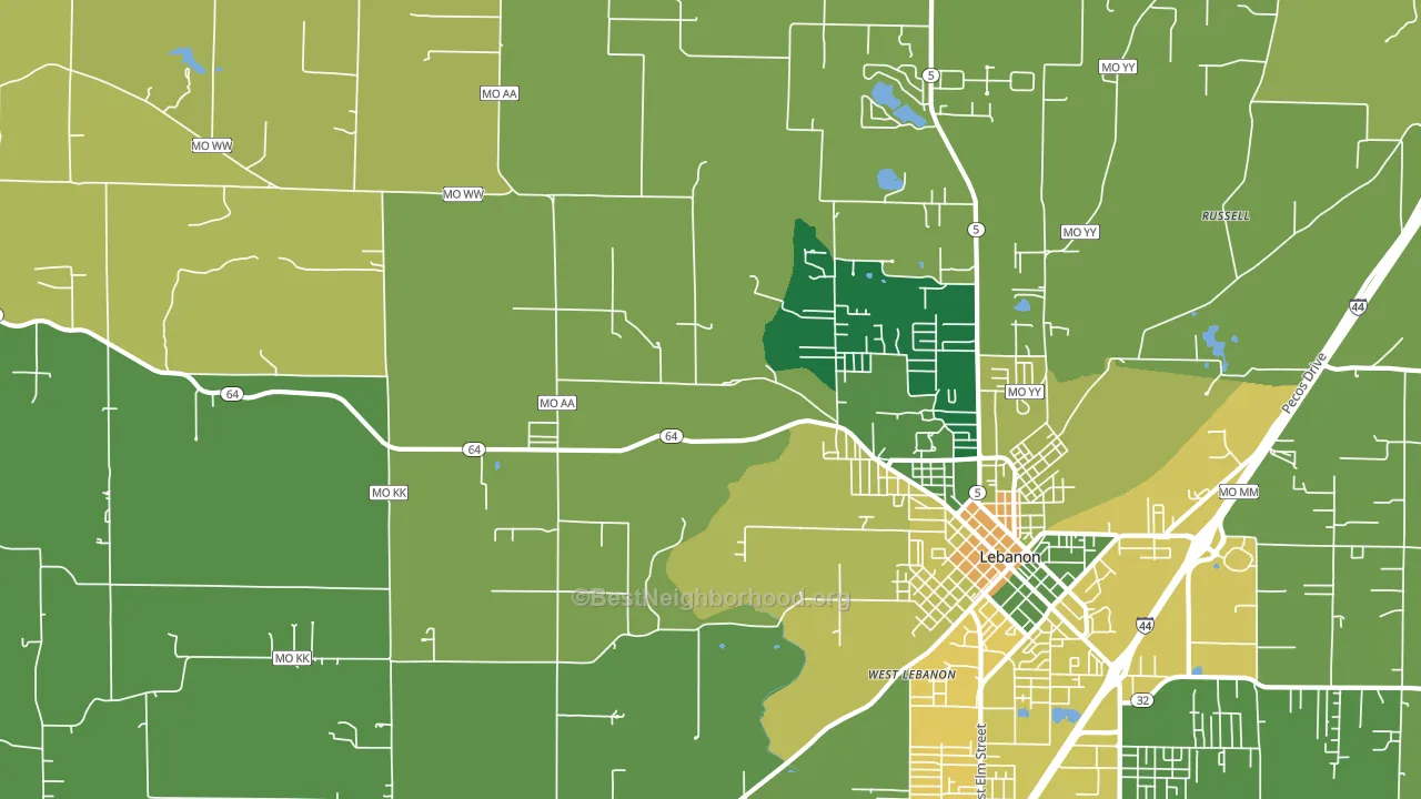 Decaturville, MO block-group voter-turnout map