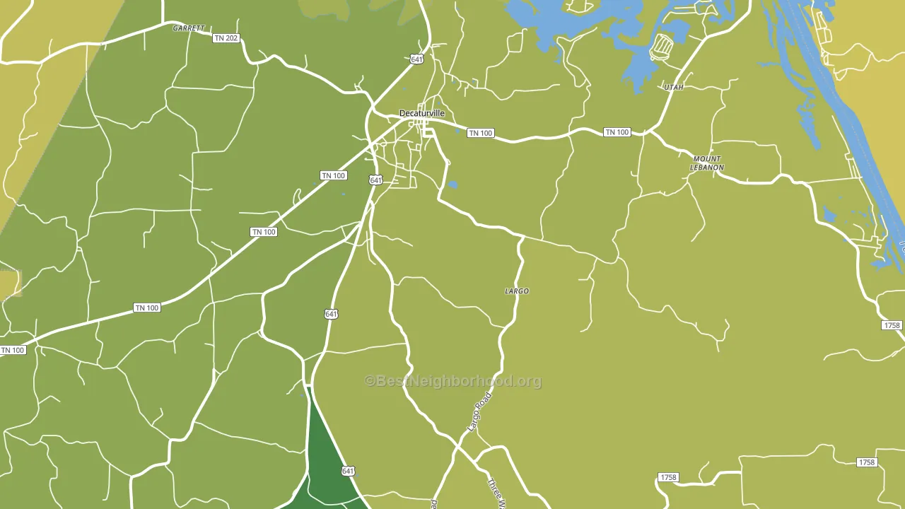 Decaturville, TN block-group voter-turnout map