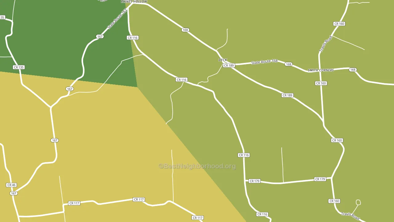 Deck, NY block-group voter-turnout map