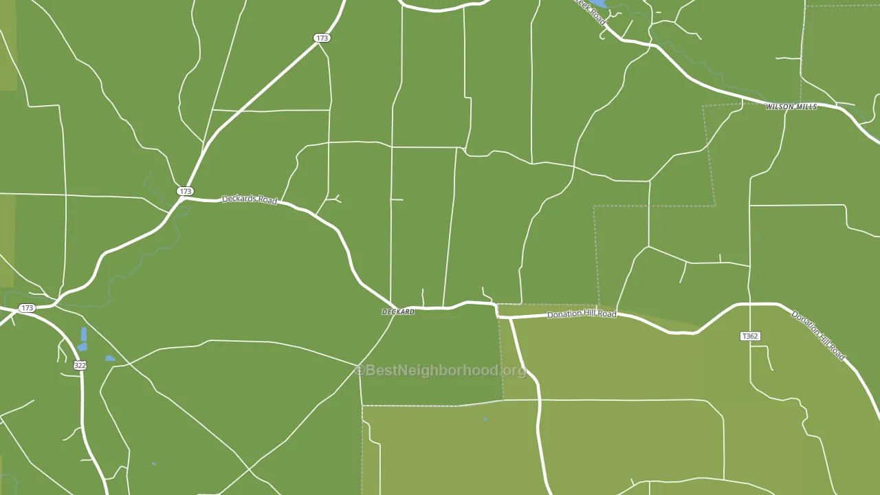 Deckard, PA block-group voter-turnout map