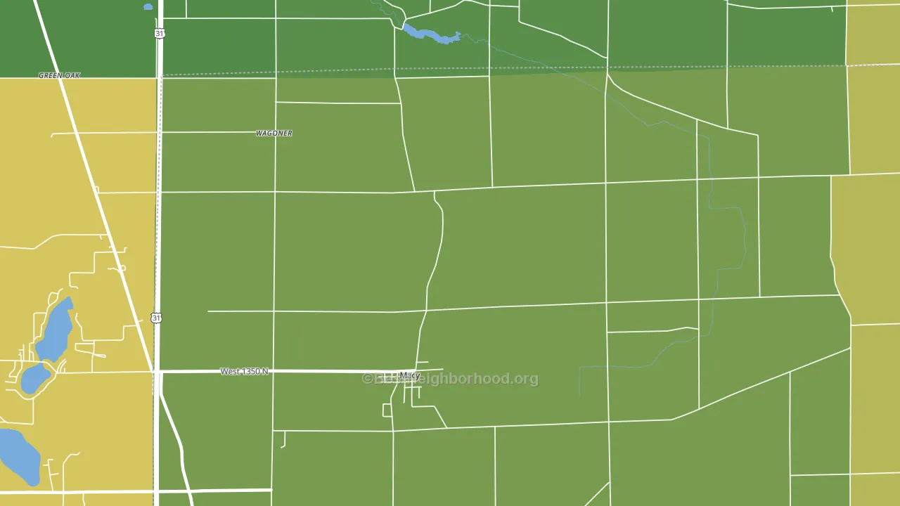 Deedsville, IN block-group voter-turnout map