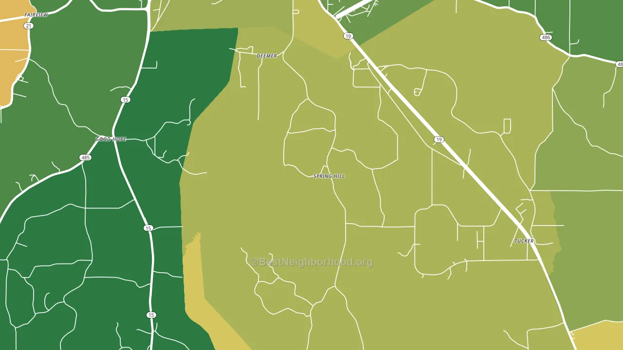 Deemer, MS block-group voter-turnout map