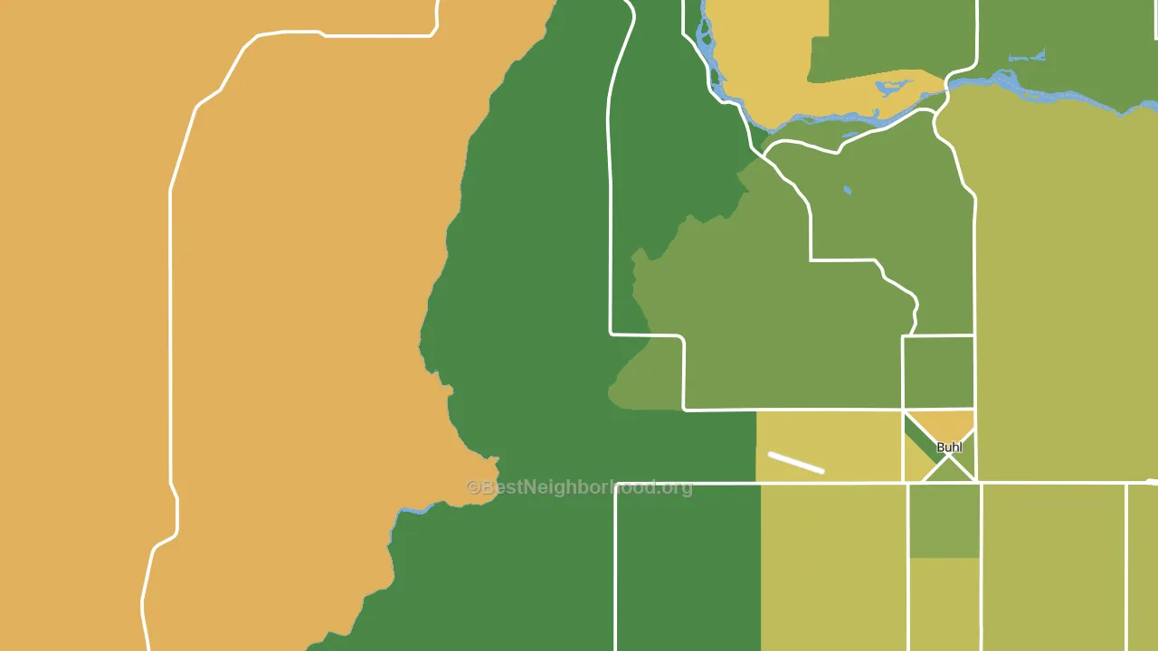 Deep Creek, ID block-group voter-turnout map