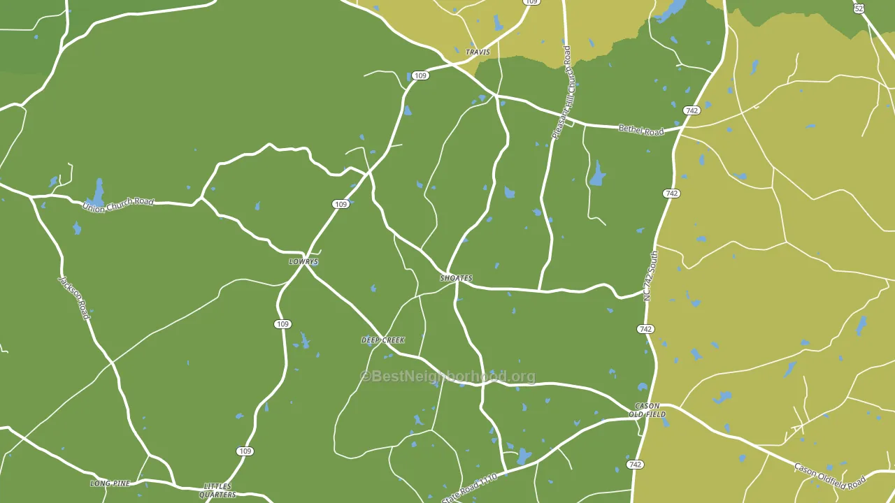 Deep Creek, NC block-group voter-turnout map